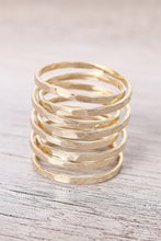 Load image into Gallery viewer, Hammered Wrapped Crossover Rings